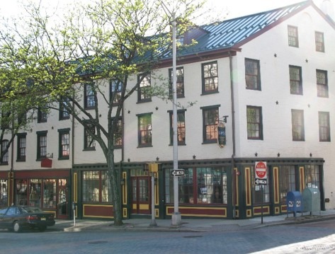 Historic building with a white facade